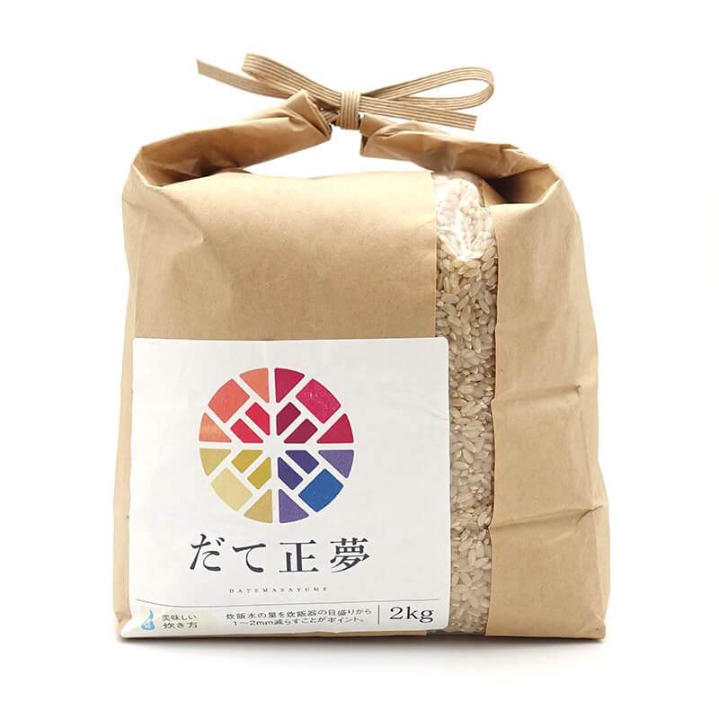 宮城県産産「だて正夢」米袋商品イメージ